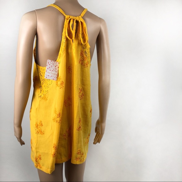 Free People Yellow Romper NWT Size Small - Picture 3 of 6